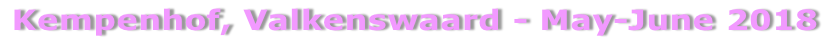 Kempenhof, Valkenswaard - May-June 2018